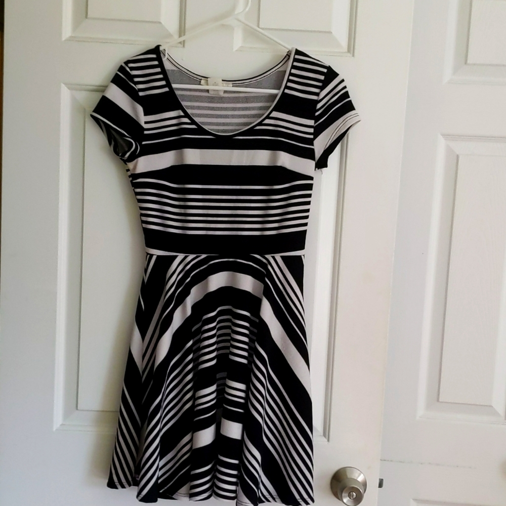 Striped A line Dress
